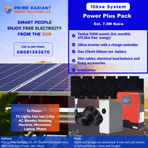 10kva solar inverter installation in Abuja, Nigeria